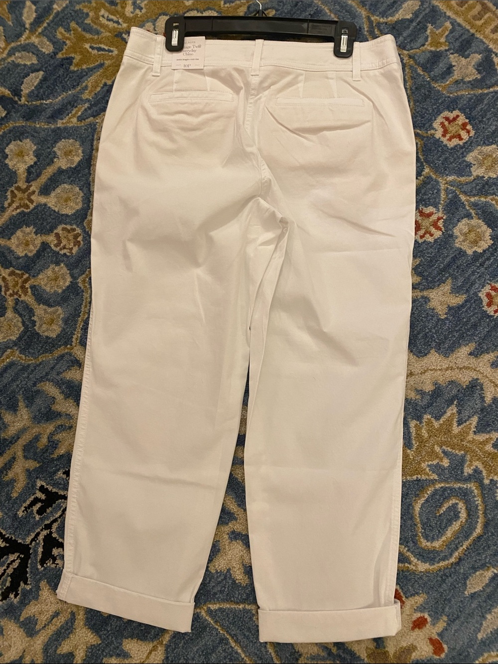 💐Talbot’s White Heritage Twill Everyday Chino’s • 10 Petite • NWT - Picture 3 of 6
